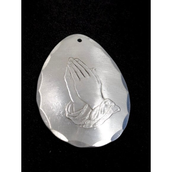 Unbranded Other - Wendell August Forge Praying Hands Aluminum Silver Tone Teardrop Ornament